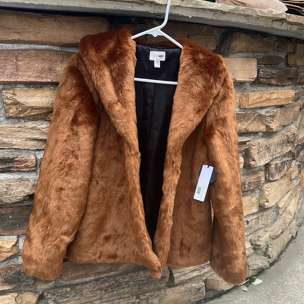 Fur Ever Mine jacket/ Camel